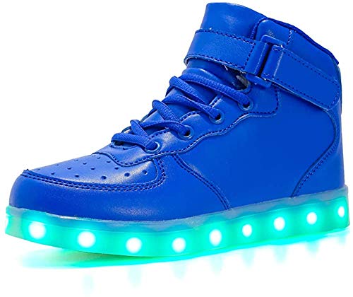 7 Farben LED Schuhe USB Aufladen Leuchtschuhe Licht Blinkschuhe Leuchtende Sport Sneaker Light up Turnschuhe Damen Herren Kinder Shoes von Small garlic