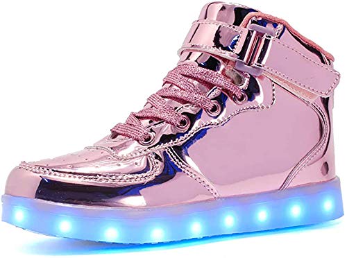 7 Farben LED Schuhe USB Aufladen Leuchtschuhe Licht Blinkschuhe Leuchtende Sport Sneaker Light up Turnschuhe Damen Herren Kinder Shoes von Small garlic