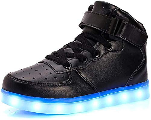 7 Farben LED Schuhe USB Aufladen Leuchtschuhe Licht Blinkschuhe Leuchtende Sport Sneaker Light up Turnschuhe Damen Herren Kinder Shoes von Small garlic