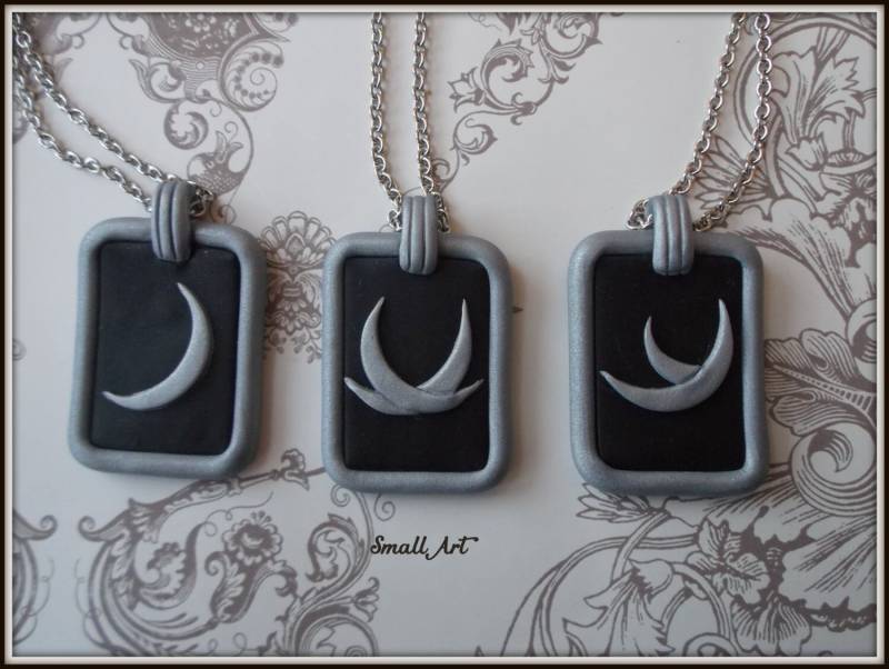 Halskette-Kollektion "Scheibe" Mit Beadworks Von Mann. Edelstahl-Kette von SmallArtHandmade