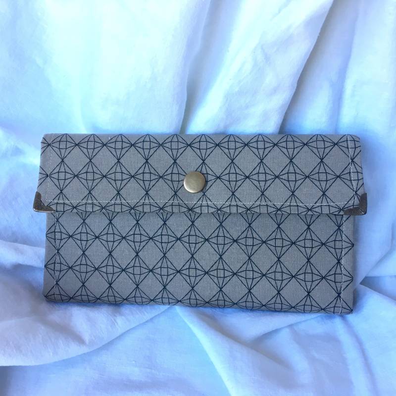 In Bedruckter Baumwolle, Brieftaschen, Geldbörsen, Kupplungen, Große Braune Portemonnaie Geldbörse Damenbörse von SmallArtHandmade