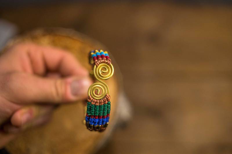 Armband, Gewachst Thread in Makramee-Technik Gewebt von SmallShedStore