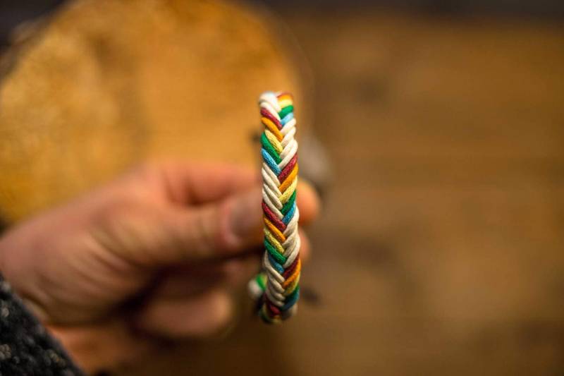 Farbige Seil Armband Geflochten Herringbone 9/Seile/Maskottchen/Orange/Grün/Gelb/Rot / von SmallShedStore