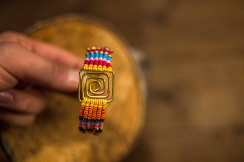 Mikro Makramee Armband Geflochten/Multicolor / von SmallShedStore