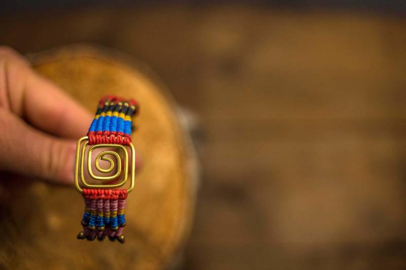 Mikro Makramee Armband Geflochten/Multicolor / von SmallShedStore