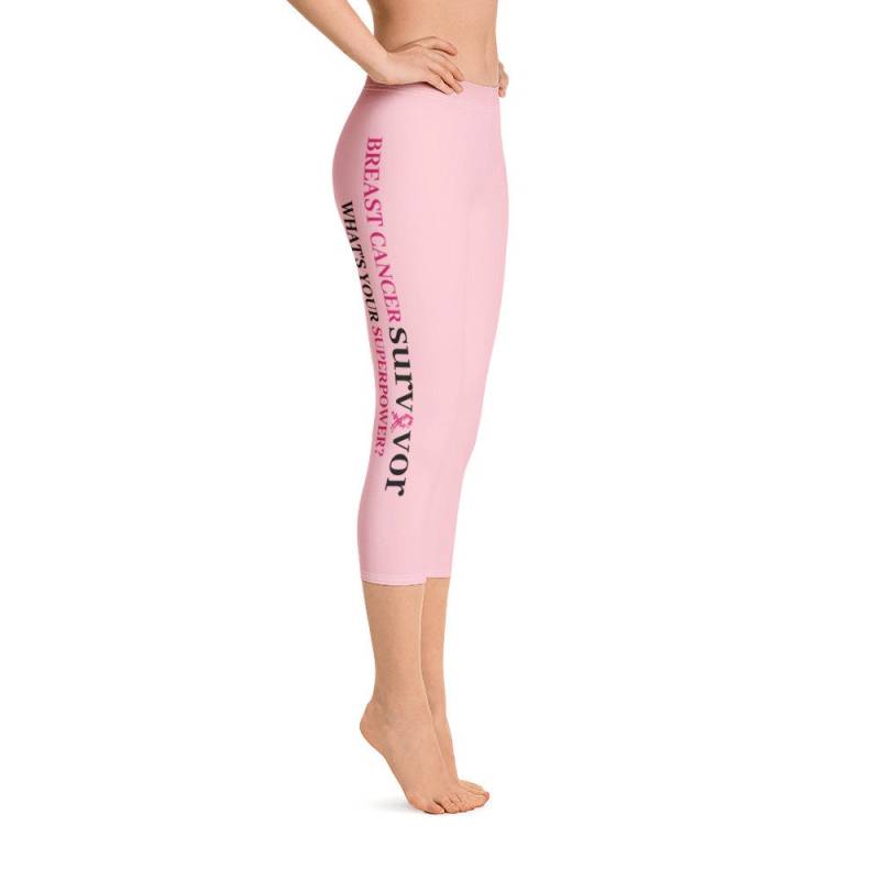 Brustkrebs Überlebender Capri Leggings Bewusstsein Unterstützen von SmallStepsCelebrate