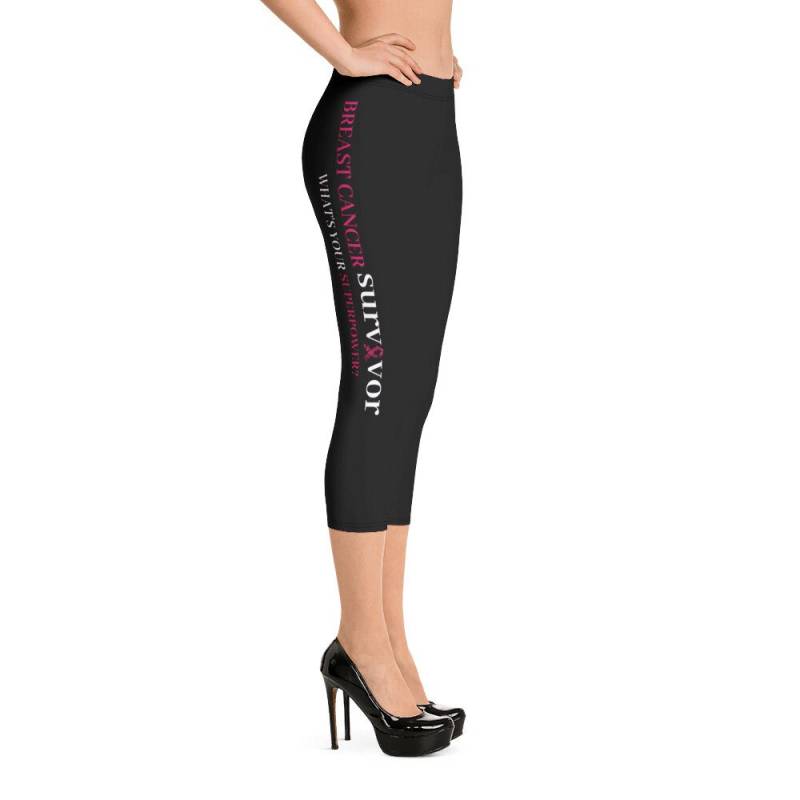 Brustkrebs Überlebender Capri Leggings Bewusstsein Unterstützen von SmallStepsCelebrate