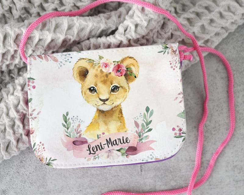 Brustbeutel Für Kinder Personalisiert Löwenmädchen von SmallTreasuresDE