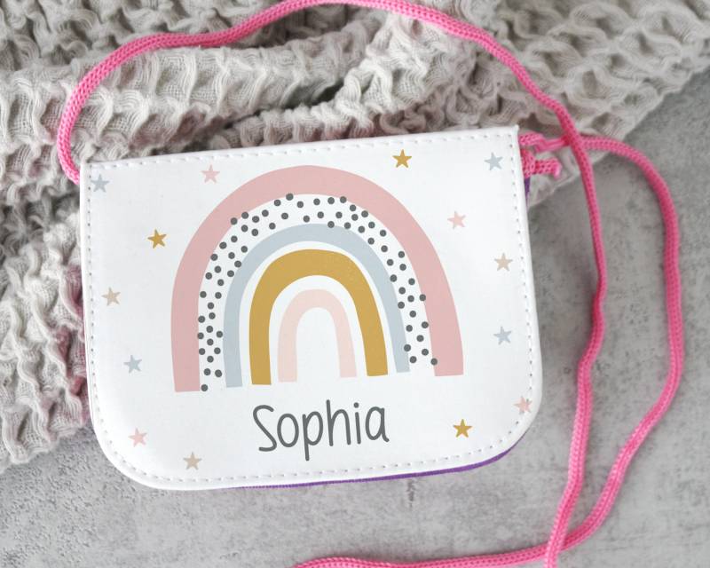 Brustbeutel Für Kinder Personalisiert Regenbogen von SmallTreasuresDE