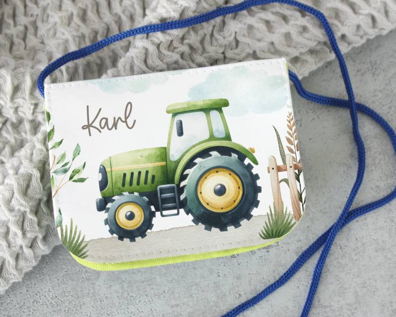 Brustbeutel Für Kinder Personalisiert Trecker Traktor von SmallTreasuresDE