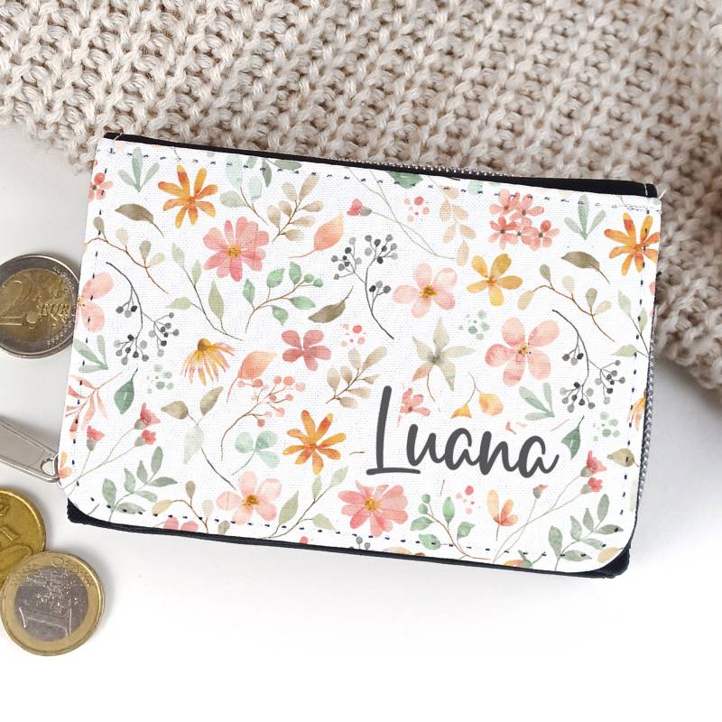 Geldbörse Für Kinder Blumen Portmonee Personalisiert Mit Name von SmallTreasuresDE