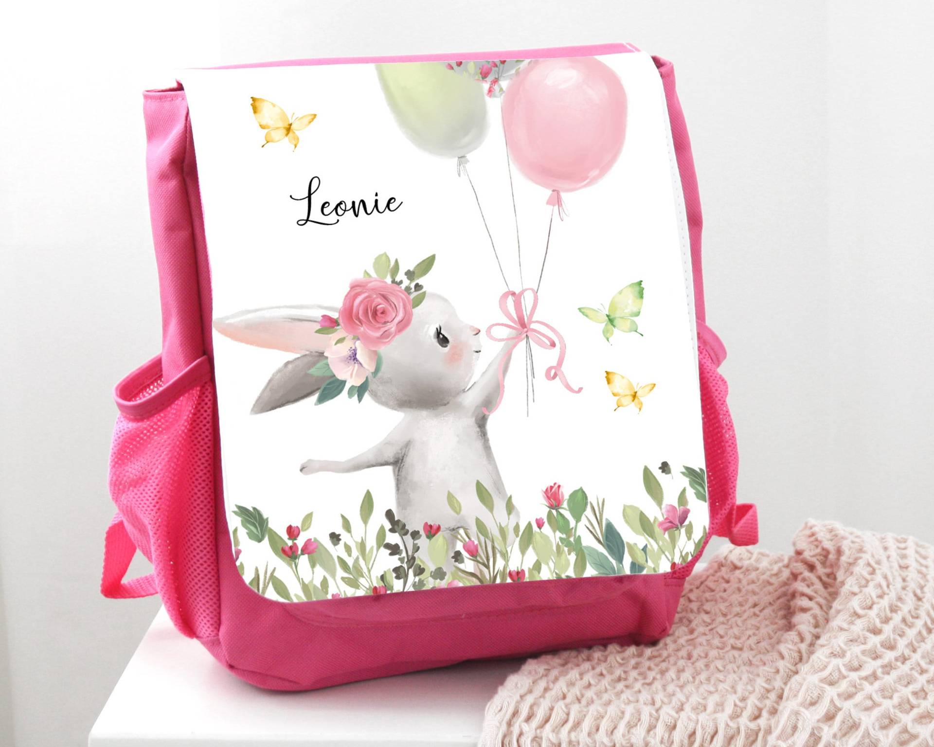 Rucksack Für Kinder Mit Namen Personalisiert, Kindergartenrucksack Mädchen Hase Ballons Rucksack Für Kinder Mit Namen Personalisiert, Kindergartenrucksack Mädchen Hase Ballons von SmallTreasuresDE
