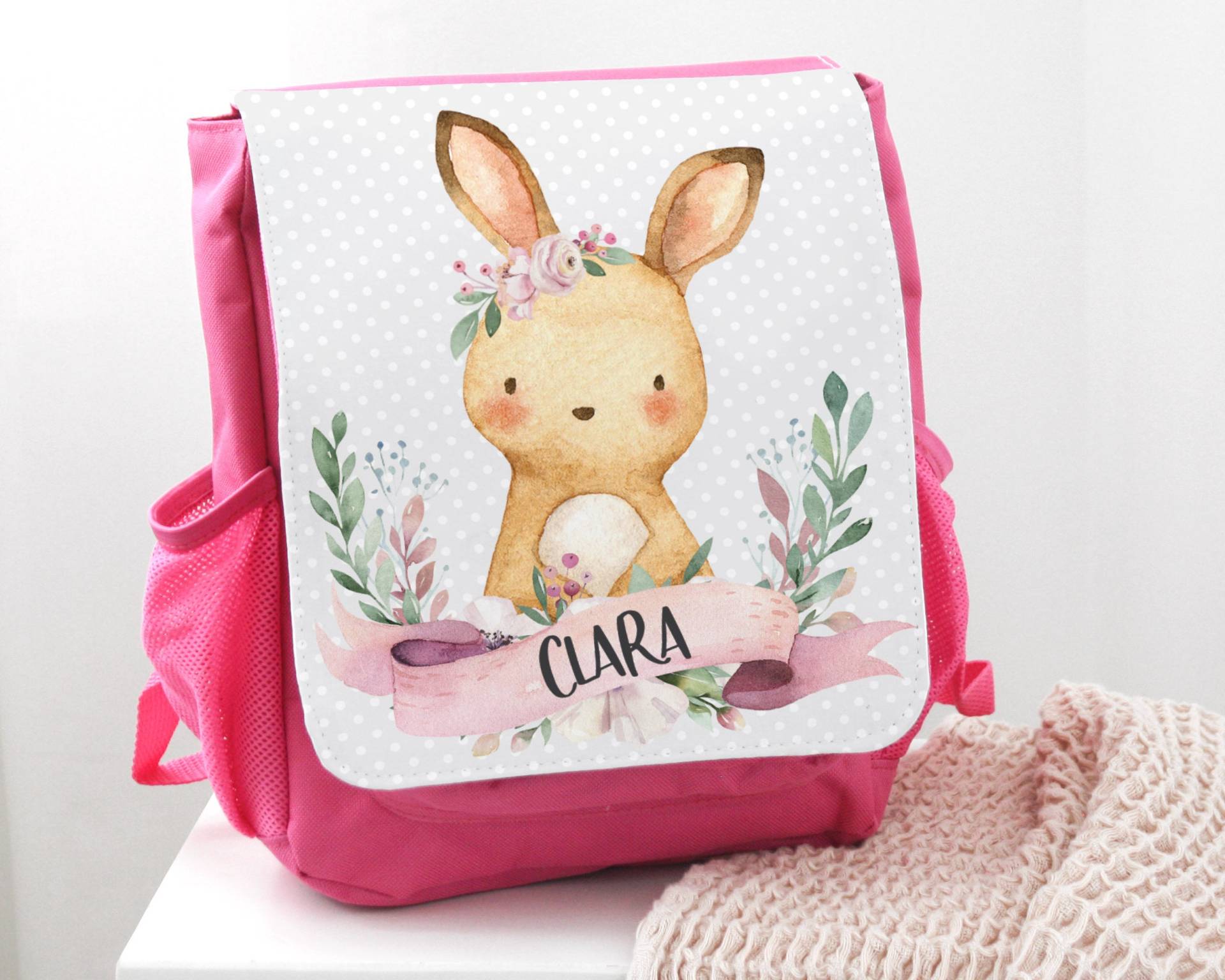 Rucksack Für Kinder Mit Namen Personalisiert, Kindergartenrucksack Mädchen Hase Rucksack Für Kinder Mit Namen Personalisiert, Kindergartenrucksack Mädchen Hase von SmallTreasuresDE