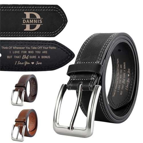 Smallduuck Personalisierter Ledergürtel für Vater, individueller Name, Ledergürtel für Herren, Vatertag, Ledergürtel, Geschenke für Vater, Opa, Stil 1, 110 cm Smallduuck Personalisierter Ledergürtel für Vater, individueller Name, Ledergürtel für Herren, Vatertag, Ledergürtel, Geschenke für Vater, Opa, Stil 1, 110 cm von Smallduuck