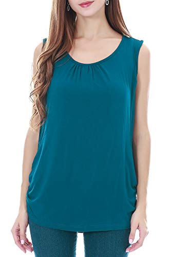 Smallshow Damen Mutterschafts Stillshirt Tank Tops Sommer Ärmellos Stillen Kleidung Teal L von Smallshow