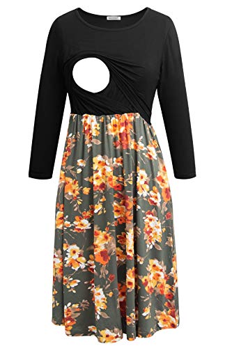 Smallshow Damen Schwangerschaftskleid Umstandsmode Kleide Umstandskleide Stillkleide Svp089 L von Smallshow