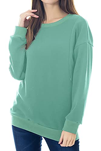 Smallshow Pflege Sweatshirt Langarm T-Shirt Bluse Stillen Pullover Tops Stillshirt L Mint Green von Smallshow