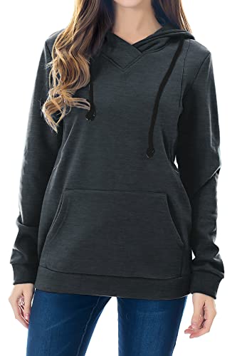 Smallshow Stillanzug Mutterschaft Fleece Stillpullover Stilloberteil Umstandsmode Hoodie Sweatshirt zum Stillen Deep Grey 2XL von Smallshow