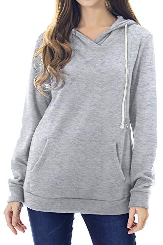 Smallshow Stillanzug Mutterschaft Fleece Stillpullover Stilloberteil Umstandsmode Hoodie Sweatshirt zum Stillen Light Grey 2XL von Smallshow