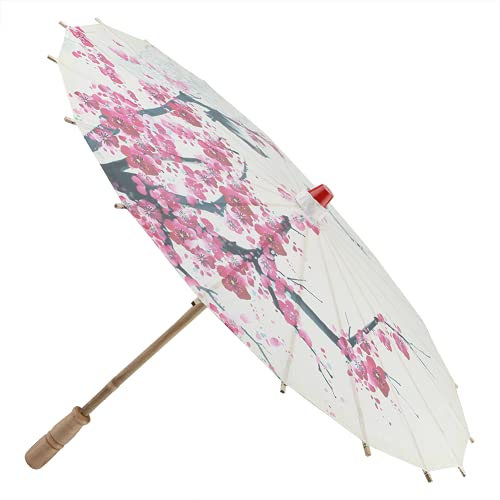 Smandy Chinesischer Papier Regenschirm Regenschirme Einziehbare Klassische handgefertigte Ölpapier Regenschirm Malerei Tanzen Requisiten Regendicht Sonnenschirm mit Pflaumenblüten & Holzgriff Smandy Chinesischer Papier Regenschirm Regenschirme Einziehbare Klassische handgefertigte Ölpapier Regenschirm Malerei Tanzen Requisiten Regendicht Sonnenschirm mit Pflaumenblüten & Holzgriff von Smandy