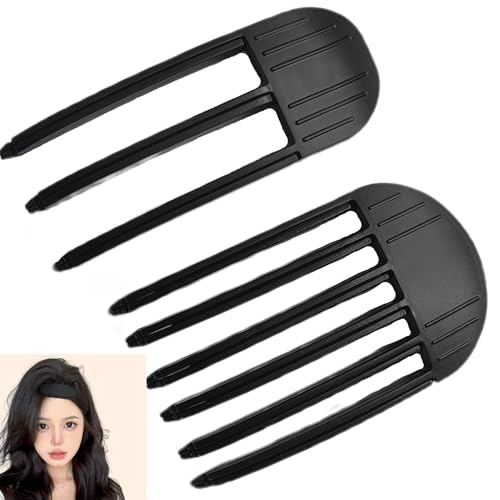 Smaoqingji Haare Mit Klammern Haarklammer Lockenwickler - 2, Schwarz, Clip In Bangs Keine Hitze Erforderlich, Damit Ihr Haar Definiert und Voluminös Aussieht Geeignet für Männer und Frauen von Smaoqingji