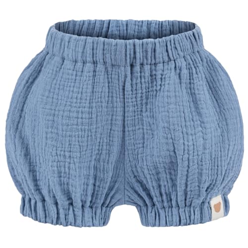 Baby Kinder Musselin Shorts Kurze Hose Uni Pumphose Sommerhose, Bekleidungsgröße: 62/68, Farbe: Blau von Smarilla