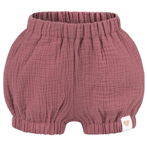 Baby Kinder Musselin Shorts Kurze Hose Uni Pumphose Sommerhose, Größe: 86/92, Farbe: Bordeaux von Smarilla