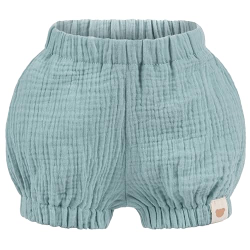 Baby Kinder Musselin Shorts Kurze Hose Uni Pumphose Sommerhose, Bekleidungsgröße: 86/92, Farbe: Mintgrün von Smarilla