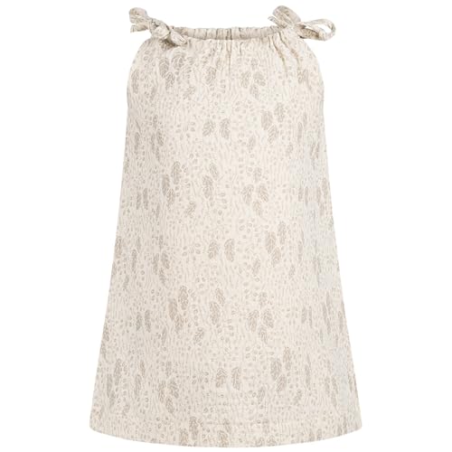 Baby Mädchen Musselin Kleid Trägerkleid Sommerkleid Uni, Bekleidungsgröße: 122/128, Farbe: Beige-Zweige von Smarilla