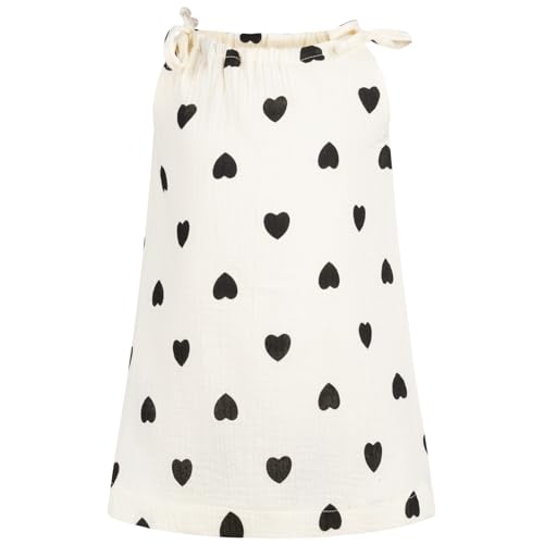 Baby Mädchen Musselin Kleid Trägerkleid Sommerkleid Uni, Bekleidungsgröße: 122/128, Farbe: Gelb-Schwarz von Smarilla