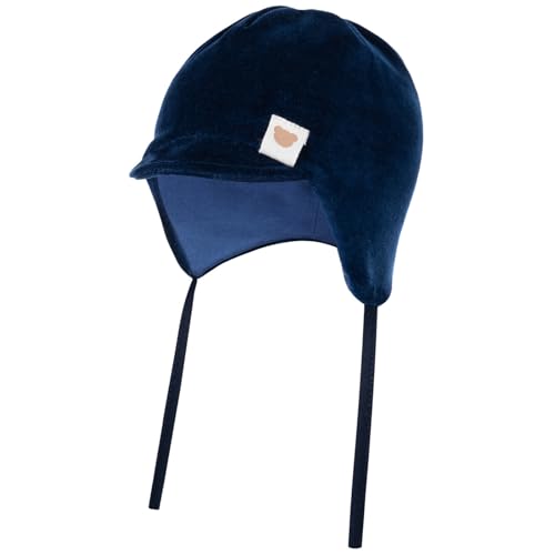Smarilla Bindemütze Schirmmütze Übergangsmütze Baby Junge Mädchen Nikki-Stoff, Größe: 46-48, Farbe: Dunkelblau von Smarilla