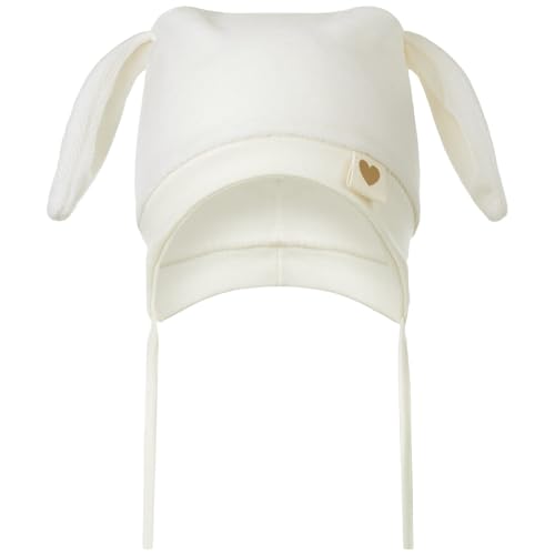 Smarilla Bindemütze Übergangsmütze Mädchenmütze Baby Mädchen Nikki-Stoff, Größe: 46-48, Farbe: Creme von Smarilla