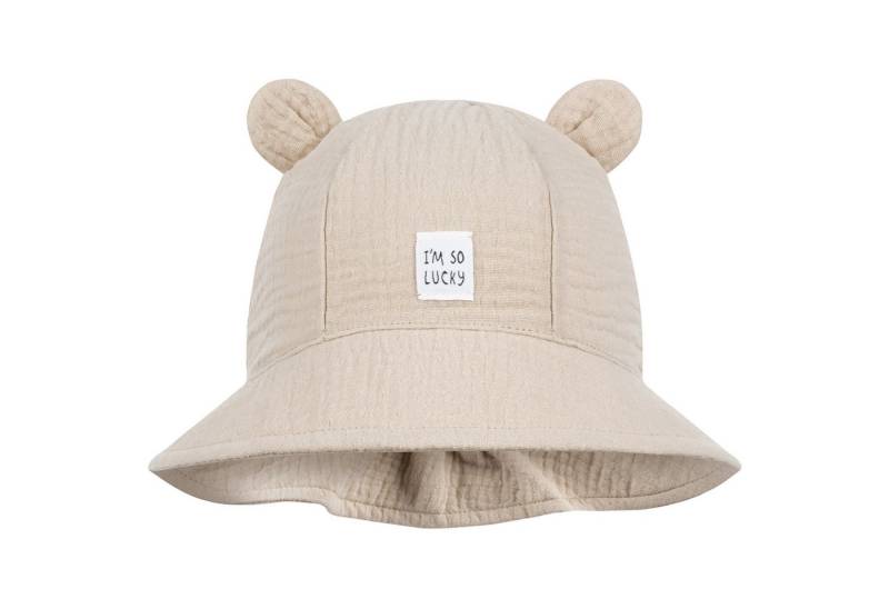 Smarilla Erstlingsmütze Sommermütze Kinderhut Fischerhut Junge Mädchen Babymütze Musselin aufgesetzte Ohren von Smarilla