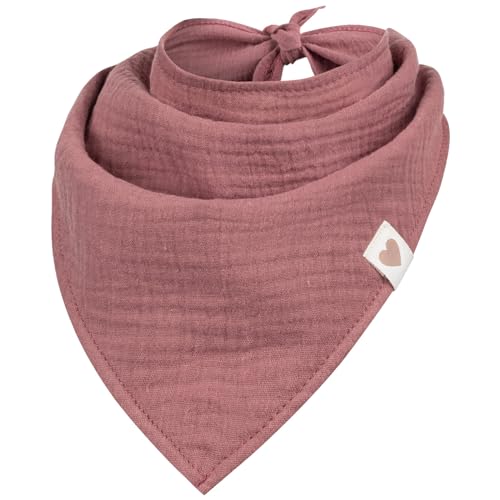Smarilla Halstuch Dreieckstuch Bindetuch Kopftuch Uni Mädchen Junge Baby Musselin, Farbe: Bordeaux von Smarilla