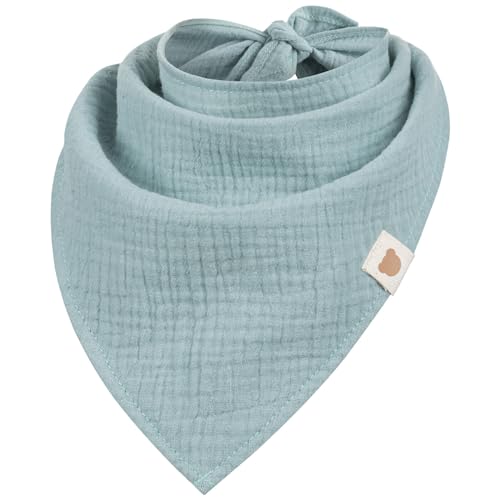 Smarilla Halstuch Dreieckstuch Bindetuch Kopftuch Uni Mädchen Junge Baby Musselin, Farbe: Mintgrün von Smarilla