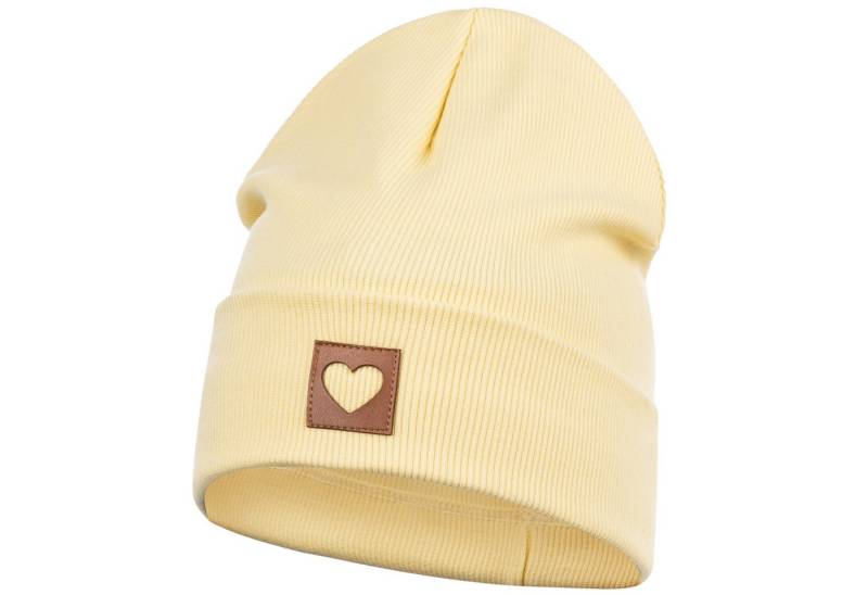 Smarilla Jerseymütze Mädchen Mütze Beanie Übergangsmütze gerippt Breiter Bund von Smarilla