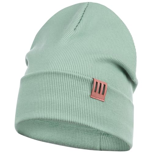 Smarilla Mütze Junge Kinder Beanie Herren gerippt, Größe: 46-48, Farbe: Mintgrün von Smarilla