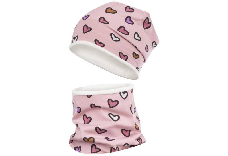 Smarilla Mütze & Schal Wintermütze Schlauchschal Mädchen Winterset Fleecemütze mit Fleece gefüttert von Smarilla