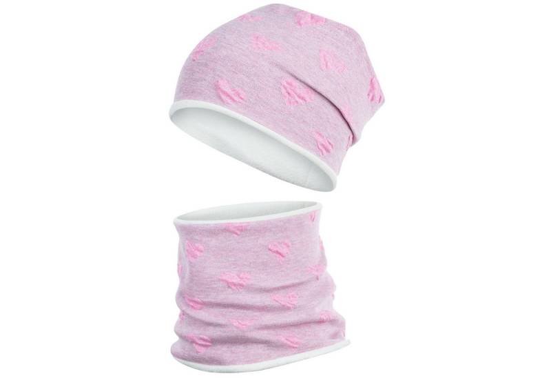 Smarilla Mütze & Schal Wintermütze Schlauchschal Mädchen Winterset Fleecemütze mit Fleece gefüttert von Smarilla