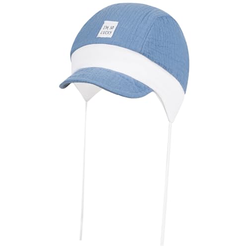 Smarilla Schirmmütze Bindemütze Sommermütze Baby Junge Musselin, Größe: 50-52, Farbe: Blau von Smarilla