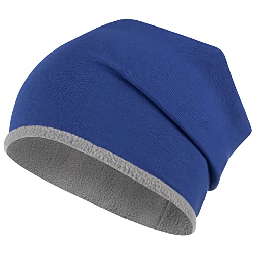 Smarilla Wintermütze Junge Kindermütze Beanie Fleece gefüttert, Größe: 54-56, Farbe: Royalblau von Smarilla