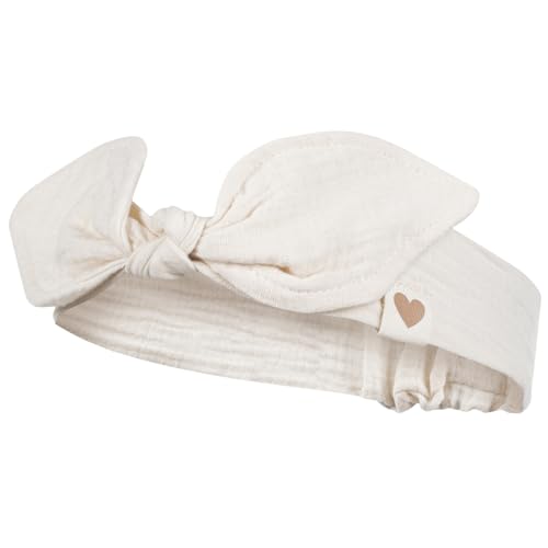 Stirnband Kopftuch Sommermütze Babymütze Mädchenmütze Musselin, Farbe: Creme, Größe: 42-44 von Smarilla