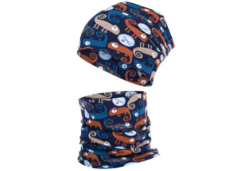 Smarillo Mütze & Schal Übergangsmütze + Schlauchschal Beanie Stoffmütze Jungen im Set Loop von Smarillo