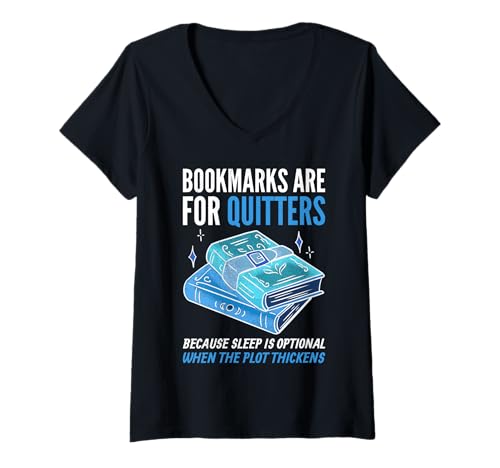 Damen Lesezeichen sind für Drückeberger. T-Shirt mit V-Ausschnitt Damen Lesezeichen sind für Drückeberger. T-Shirt mit V-Ausschnitt von Smart Designs für Buchsüchtige und Seitenwender