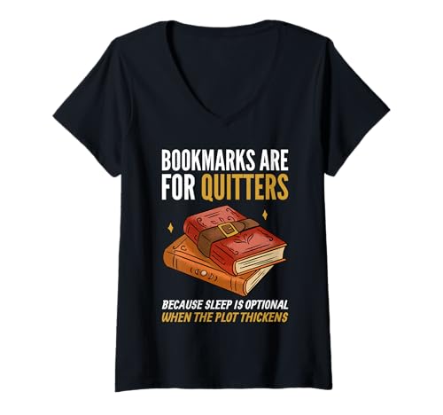 Damen Lesezeichen sind für Drückeberger. T-Shirt mit V-Ausschnitt Damen Lesezeichen sind für Drückeberger. T-Shirt mit V-Ausschnitt von Smart Designs für Buchsüchtige und Seitenwender