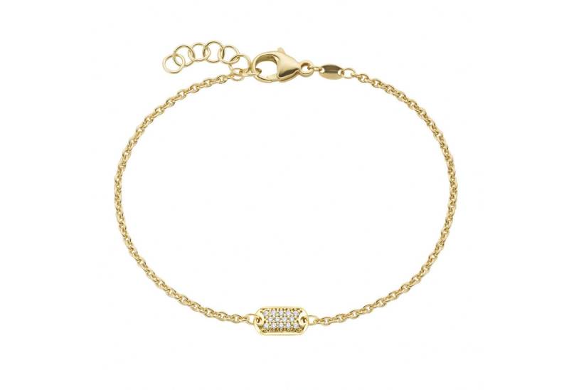 Smart Jewel Armband Mittelteil rechteckig mit Zirkonia, Silber 925 von Smart Jewel