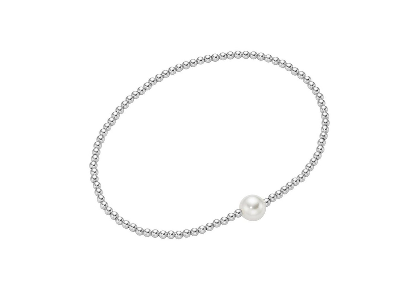 Smart Jewel Armband Silber-Kugeln und Glasperle, Silber 925 von Smart Jewel