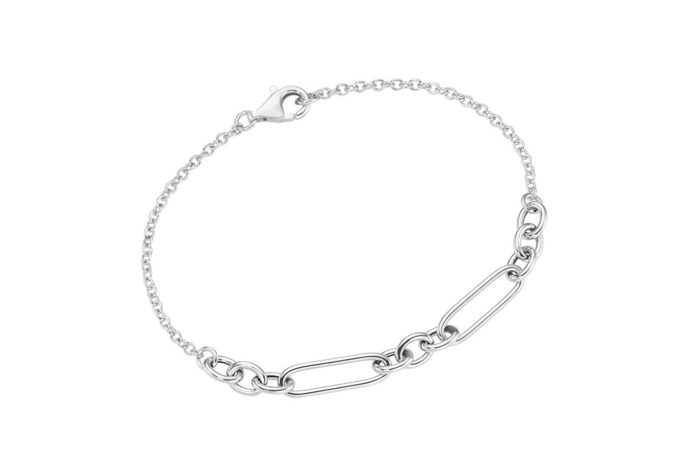 Smart Jewel Armband längliche ovale Glieder, Silber 925 von Smart Jewel