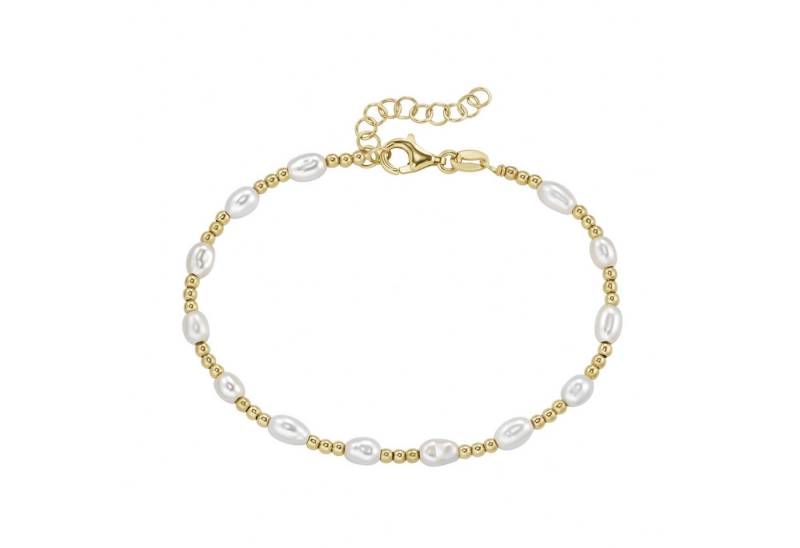 Smart Jewel Armband mit Kugeln und Süßwasser-Perlen, Silber 925 von Smart Jewel