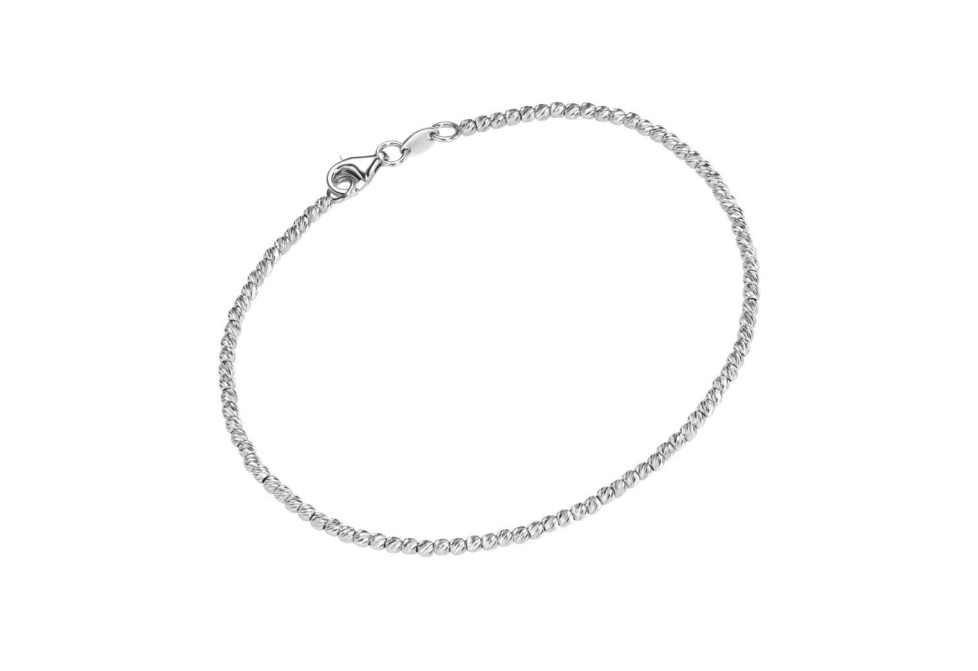 Smart Jewel Armband mit facettierten Kugeln, Silber 925 Smart Jewel Armband mit facettierten Kugeln, Silber 925 von Smart Jewel